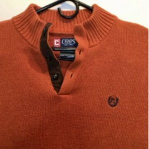 Chaps Ralph Lauren Mens Elbow Patch Sweater